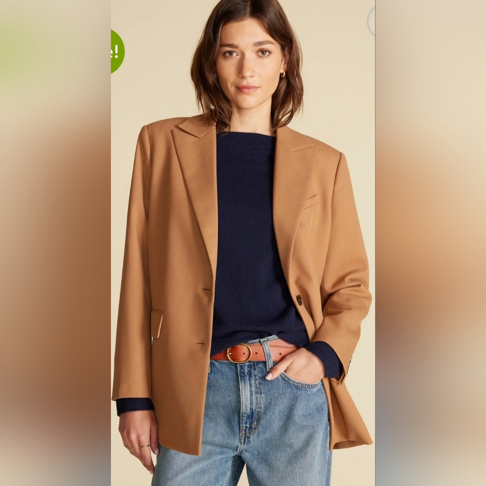 Amour Vert Boyfriend Tan Blazer